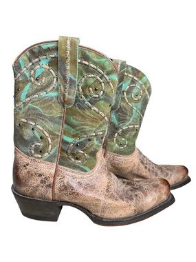 Tony Lama women's VF 6027 Vaquero Western SHORTY Boot leather Square toe…